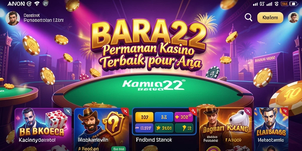 Tampilan menarik dari gameplay Kasino di BARA22.