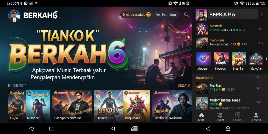Tampilan gameplay <strong>BERKAH6</strong> yang menarik saat menikmati musik favorit.