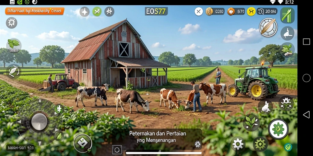 Tampilan gameplay yang menarik dalam dunia pertanian dan peternakan.
