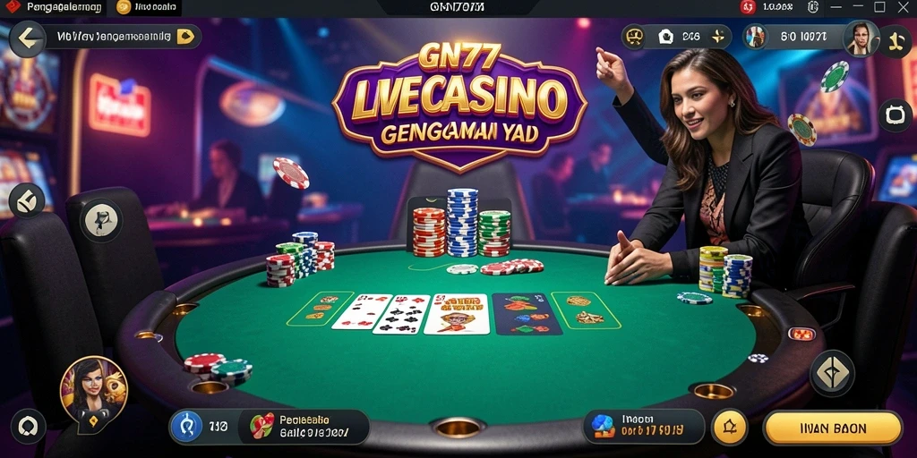 Tampilan gameplay Live Casino yang menarik di GN777.