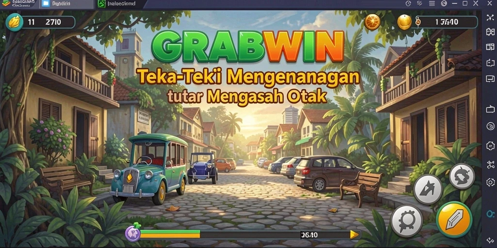 Tampilan gameplay puzzle menarik di GRABWIN.