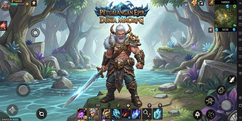Screenshot dari gameplay TAR555 menunjukkan aksi seru dalam dunia MMORPG.