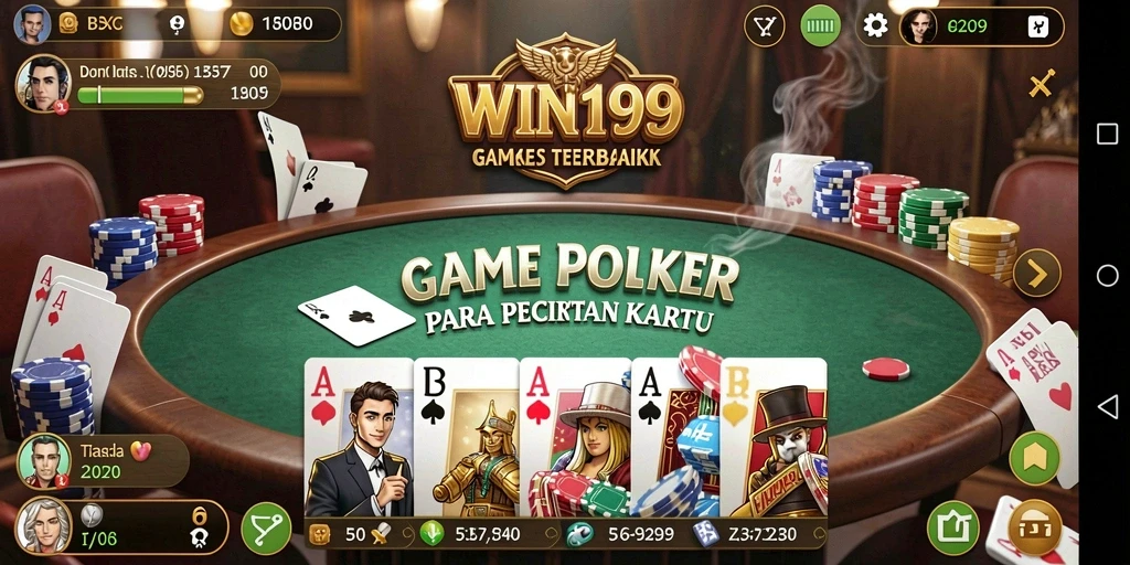 Tampilan screenshot WIN199 yang menunjukkan keseruan bermain Poker.